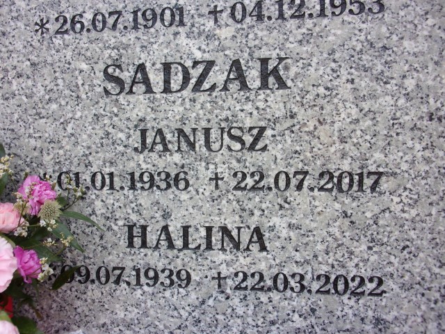 Grób Halina Sadzak
