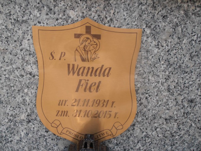 Wanda Fiet 1931 Legnica - Grobonet - Wyszukiwarka osób pochowanych