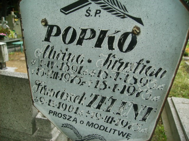 Alwina Popko 1891 Legnica - Grobonet - Wyszukiwarka osób pochowanych