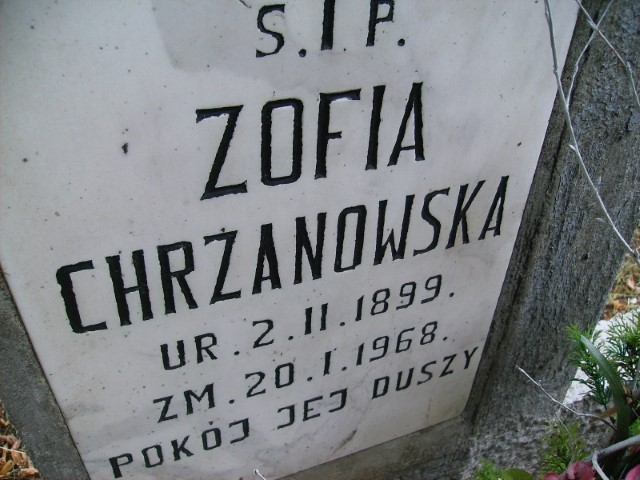 Zofia Chrzanowska 1899 Legnica - Grobonet - Wyszukiwarka osób pochowanych