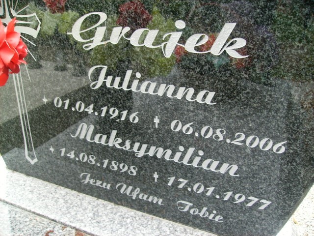 Julianna Grajek 1916 Legnica - Grobonet - Wyszukiwarka osób pochowanych
