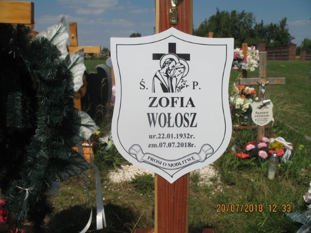 Grób ZOFIA WOŁOSZ