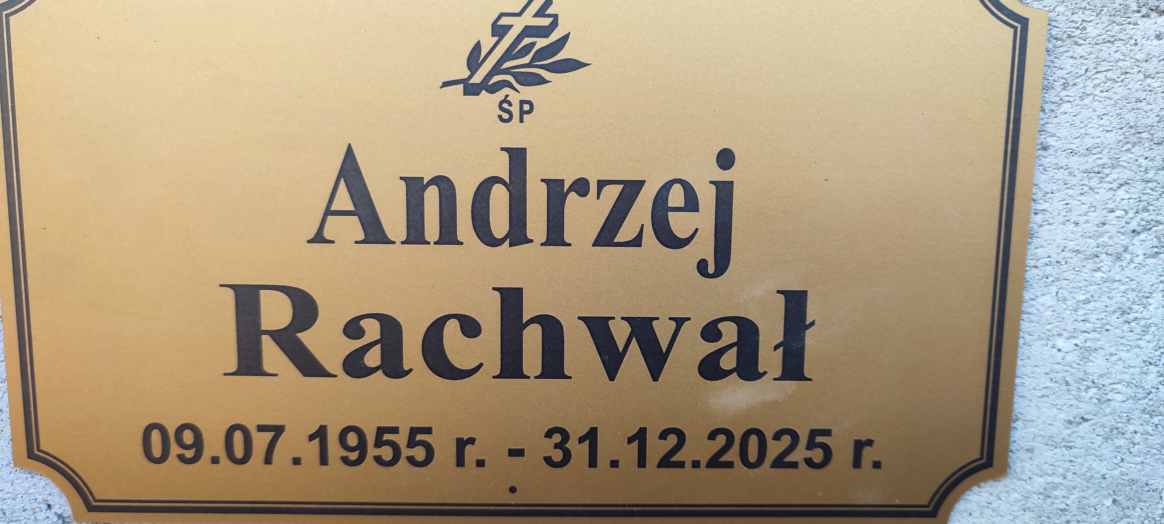 Andrzej Rachwał 1955 Legnica - Grobonet - Wyszukiwarka osób pochowanych